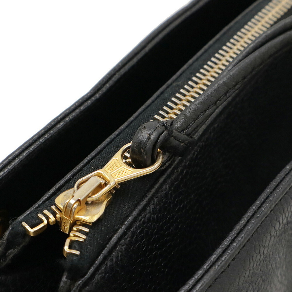 CHANEL Black Caviar Leather Logo Shoulder Bag - Picture 5 of 10